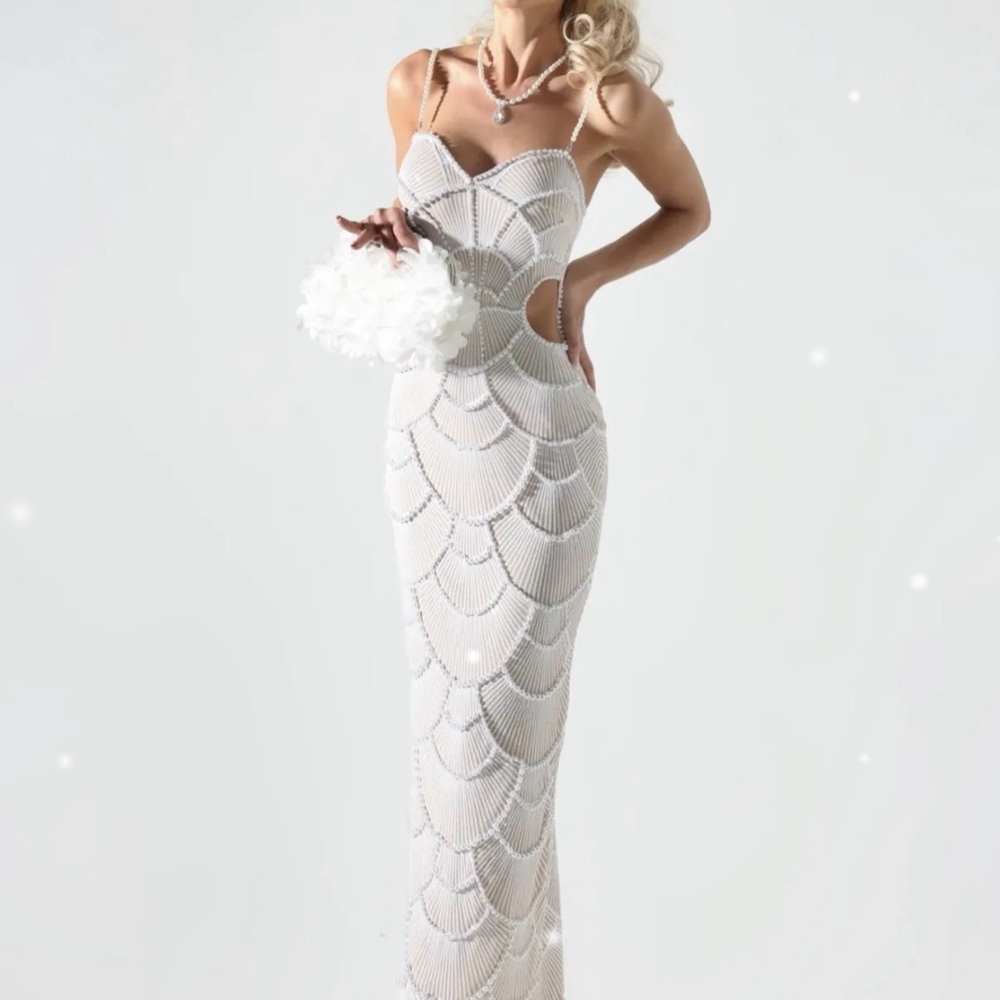 Bella Barnett Pearl/Sequin Dress